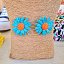 Pendientes Margaritas Turquesas